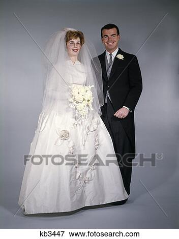 Formal Full Length Portrait Of Bride And Groom Studio View Large Photo Image Stock Photo - Formal Full Length Portrait Of Bride And Groom Studio . Fotosearch