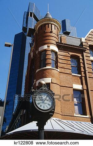 Stock Photo - Fort Worth, Tx Old And New Buildings In Sundance Square. Fotosearch