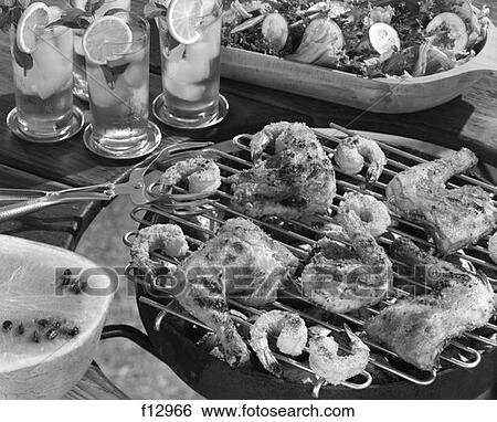 Fried Chicken And Shrimp Retro View Large Photo Image Stock Photograph - Fried Chicken And Shrimp Retro. Fotosearch