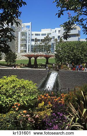 Getty Center Museum Buildings Gardens Waterfalls Los Angeles California View Large Photo Image Stock Image - Getty Center Museum Buildings Gardens Waterfalls Los Angeles California. Fotosearch