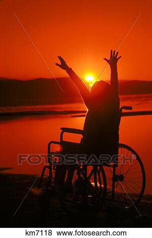Girl In Wheelchair Outdoors View Large Photo Image Stock Photo - Girl In Wheelchair Outdoors . Fotosearch