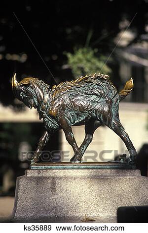 Stock Photo - Goat Statue Rittenhouse Square Philadelphia Pa . Fotosearch