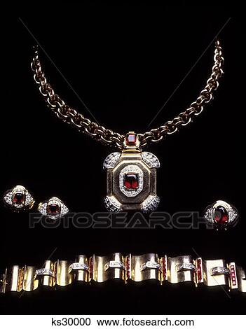 Gold Jewelry With Diamonds And Rubies View Large Photo Image Stock Image - Gold Jewelry With Diamonds And Rubies. Fotosearch