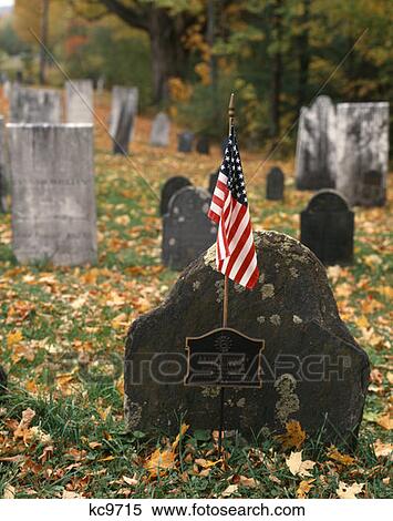 Graveyard Tombstones American Flag Revolutionary Memorial View Large Photo Image Stock Photography - Graveyard Tombstones American Flag Revolutionary Memorial. Fotosearch