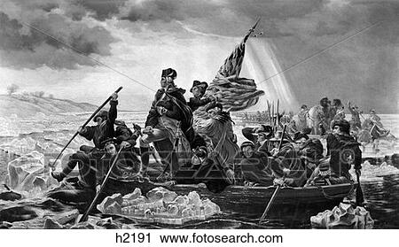Stock Photography of Painting Of Washington Crossing The Delaware By ...