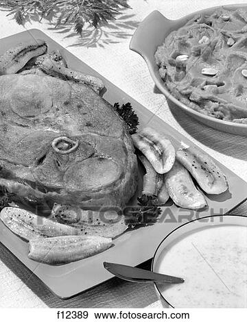 Ham Slice Fried Bananas Dinner Retro View Large Photo Image Stock Photo - Ham Slice Fried Bananas Dinner Retro. Fotosearch