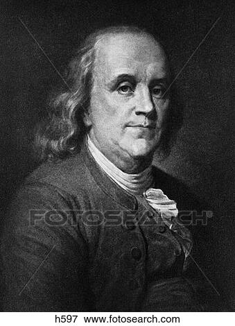 Stock Photo - Head & Shoulders Portrait Of Benjamin Franklin . Fotosearch