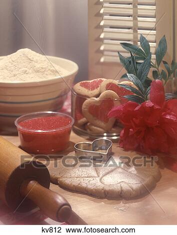 Heart Shaped Cookie Cutter Cutting Dough View Large Photo Image Stock Image - Heart Shaped Cookie Cutter Cutting Dough. Fotosearch