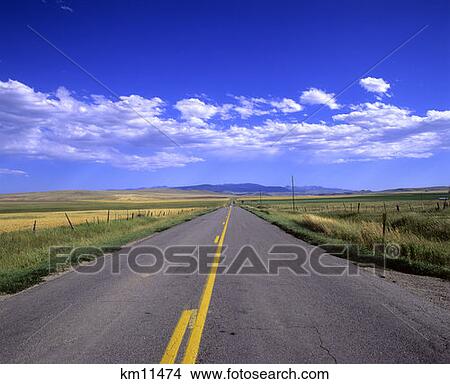 Highway Wyoming View Large Photo Image Picture - Highway Wyoming. Fotosearch