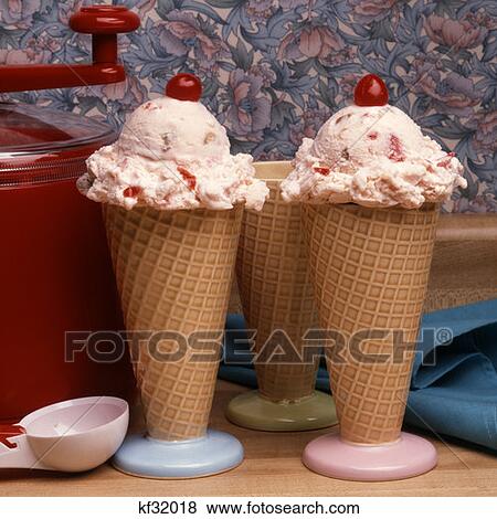 Homemade Cherry-Nut Ice Cream View Large Photo Image Stock Photo - Homemade Cherry-Nut Ice Cream. Fotosearch
