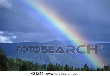 Hood River Valley, Oregon Rainbow View Large Photo Image Picture - Hood River Valley, Oregon Rainbow. Fotosearch