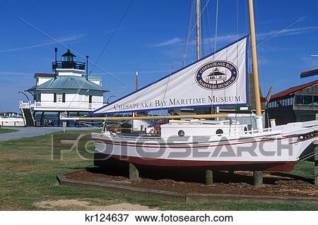 Hooper Island Lighthouse And Boat Chesapeake Bay Maritime Museum Saint Michaels Maryland View Large Photo Image Stock Photo - Hooper Island Lighthouse And Boat Chesapeake Bay Maritime Museum Saint Michaels Maryland . Fotosearch