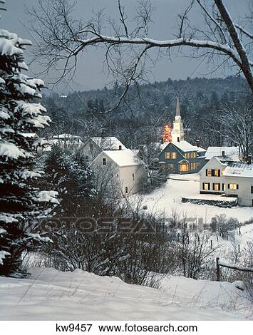 Houses And Church Whitefield New Hampshire View Large Photo Image Stock Photo - Houses And Church Whitefield New Hampshire . Fotosearch