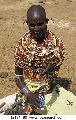 Kenya Samburu Woman Selling Handicrafts View Large Photo Image Stock Image - Kenya Samburu Woman Selling Handicrafts. Fotosearch