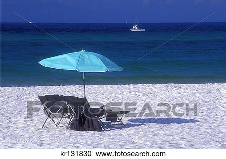 Langdon Beach Umbrella Gulf Islands National Seashore Ocean View Large Photo Image Stock Image - Langdon Beach Umbrella Gulf Islands National Seashore Ocean . Fotosearch