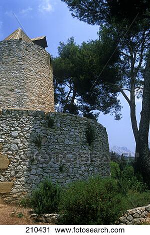 Stock Image - Le Tholonet Bouches Du Rhone France Cezannes Windmill . Fotosearch