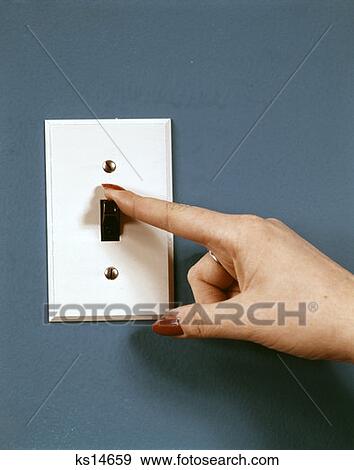 Light Switch Hand On Off Electricity 1970 1970S Retro View Large Photo Image Stock Photo - Light Switch Hand On Off Electricity 1970 1970S Retro. Fotosearch