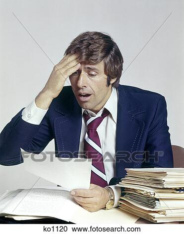 Man Office Business Paperwork Headache Overwhelmed Overwhelming Work 1970 1970S Retro View Large Photo Image Stock Image - Man Office Business Paperwork Headache Overwhelmed Overwhelming Work 1970 1970S Retro. Fotosearch