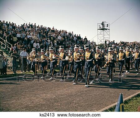 Marching Band At High School Football Game View Large Photo Image Stock Image - Marching Band At High School Football Game. Fotosearch