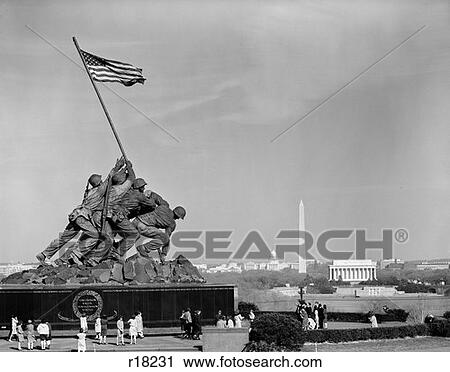 Marine Corps Monument With Washington D. C. Skyline In Background View Large Photo Image Stock Image - Marine Corps Monument With Washington D. C. Skyline In Background . Fotosearch