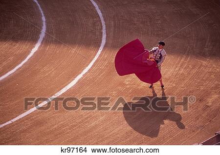 Matador With Red Cape In Bull Ring Malaga Spain View Large Photo Image Picture - Matador With Red Cape In Bull Ring Malaga Spain . Fotosearch