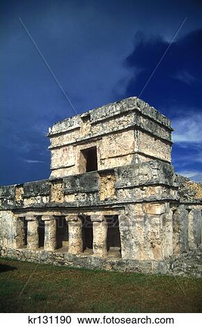 Stock Image - Maya Ruins Tulum, Mexico Yucatan. Fotosearch