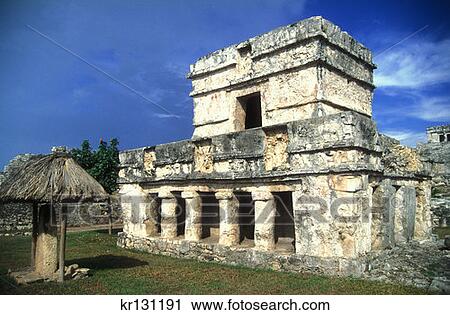 Stock Image - Maya Ruins Tulum, Mexico Yucatan. Fotosearch