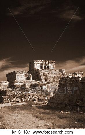 Stock Photo - Maya Ruins Tulum, Mexico Yucatan. Fotosearch