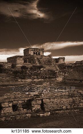 Stock Photography - Maya Ruins Tulum, Mexico Yucatan. Fotosearch