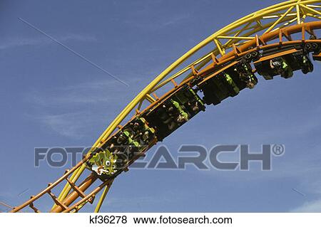 Stock Photo - Modern Roller Coaster . Fotosearch