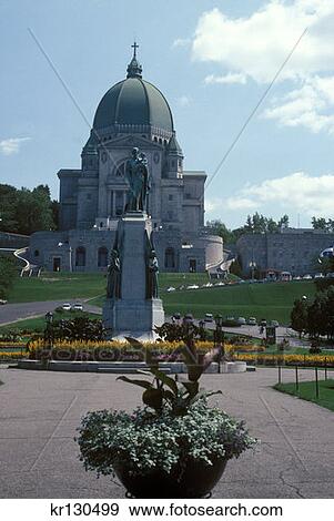 Montreal Quebec Canada St. Joseph'S Oratory With Statue Of St. Joseph In Front View Large Photo Image Stock Photo - Montreal Quebec Canada St. Joseph'S Oratory With Statue Of St. Joseph In Front . Fotosearch