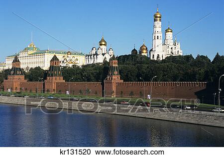 Moscow Kremlin Russia Waterfront View Large Photo Image Stock Image - Moscow Kremlin Russia Waterfront. Fotosearch