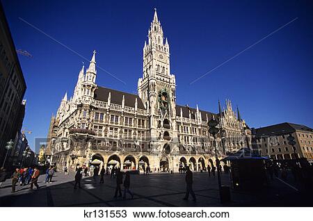Munich Germany Rathaus City Hall View Large Photo Image Stock Image - Munich Germany Rathaus City Hall . Fotosearch