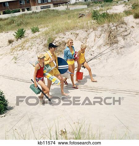Mustin Beach Family Ocean City Jersey Sand 1970S 1974 View Large Photo Image Picture - Mustin Beach Family Ocean City Jersey Sand 1970S 1974 . Fotosearch