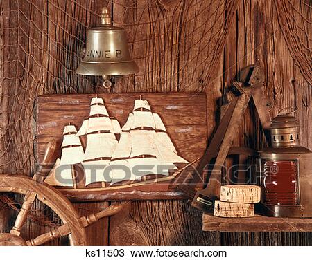 Nautical Ship Bell Lantern Helm 1974 1970S Retro View Large Photo Image Stock Image - Nautical Ship Bell Lantern Helm 1974 1970S Retro. Fotosearch