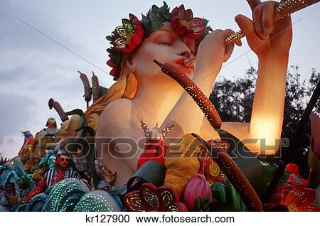 New Orleans La Float In Mardi Gras Parade At Night View Large Photo Image Stock Image - New Orleans La Float In Mardi Gras Parade At Night . Fotosearch