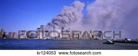 Stock Image - New York, Ny September 11 2001 World Trade Center Destroyed After Terrorist Attack. Fotosearch