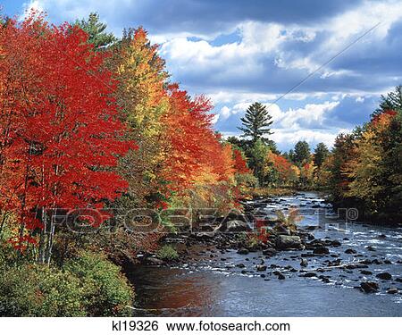 Stock Photograph - Ossipee River Near Porter Maine. Fotosearch