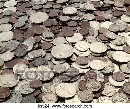 Overall Pattern Of U. S. Minted Coins View Large Photo Image Picture - Overall Pattern Of U. S. Minted Coins. Fotosearch