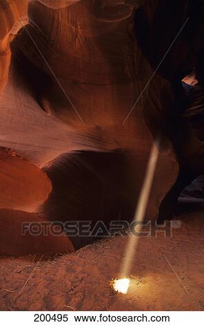 Stock Photography - Page Arizona Light Shaft In Desert Antelope Canyon. Fotosearch