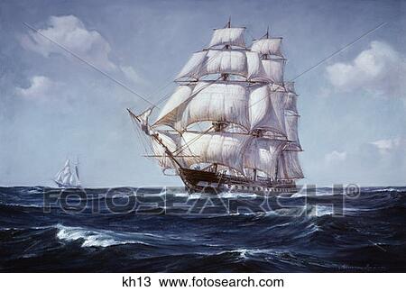 Painting Of The Square Rigged Frigate U. S. Constitution U. S. N. Sailing Ship American War Ship View Large Photo Image Stock Image - Painting Of The Square Rigged Frigate U. S. Constitution U. S. N. Sailing Ship American War Ship. Fotosearch
