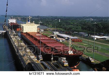 Panama Canal Gatun Locks View Large Photo Image Stock Image - Panama Canal Gatun Locks . Fotosearch