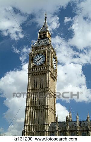 Stock Image - Parliament Building Big Ben London, England. Fotosearch