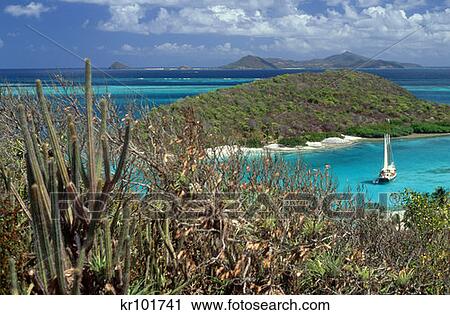 Stock Image - Passage Between Petit Rameau And Petit Bateau Tobago Cays West Indies . Fotosearch