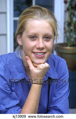 Portrait Of 16 Year Old Girl View Large Photo Image Stock Photo - Portrait Of 16 Year Old Girl. Fotosearch