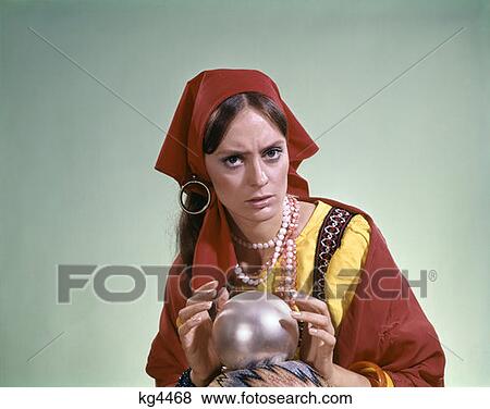 Psychic Crystal Ball Fortune Teller 1970 1970S Retro View Large Photo Image Stock Photo - Psychic Crystal Ball Fortune Teller 1970 1970S Retro. Fotosearch