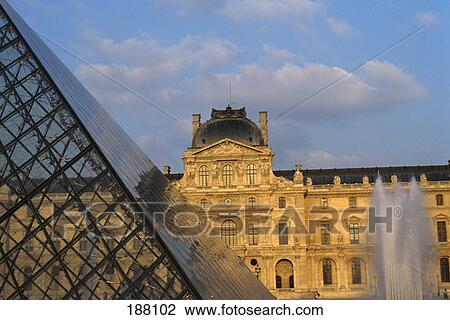 Pyramid And Louvre Museum Paris View Large Photo Image Stock Image - Pyramid And Louvre Museum Paris. Fotosearch