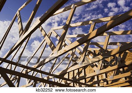 Stock Image - Rafters Of New Home . Fotosearch