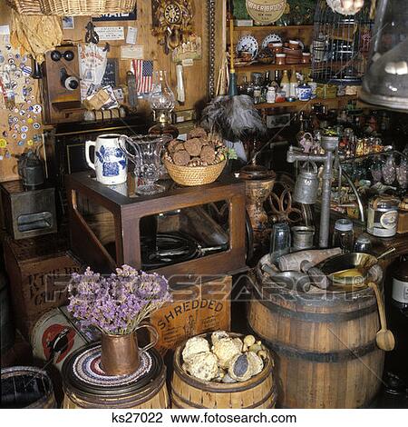 Retro Interior Of Antique General Store Americana Antiques And Objects View Large Photo Image Stock Image - Retro Interior Of Antique General Store Americana Antiques And Objects. Fotosearch