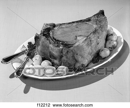 Roast Beef Oven Browned Potatoes Retro View Large Photo Image Stock Image - Roast Beef Oven Browned Potatoes Retro. Fotosearch